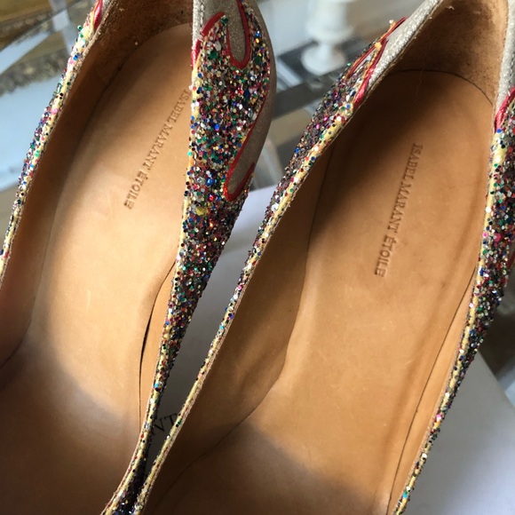 Isabel marant etoile glitter cholita pointy toe heels size 39 MK - Picture 4 of 11